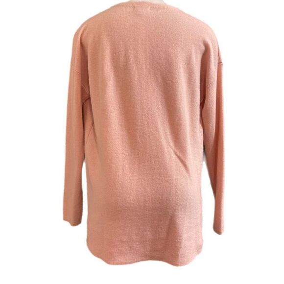 Sundance Women's 100% Cashmere Sweater Size M Oversized Pink Cowl Neck Long Slv - Picture 2 of 11